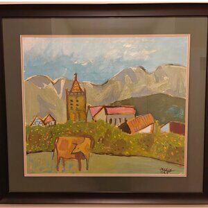 Vietnamese Landscape Guoache on Paper